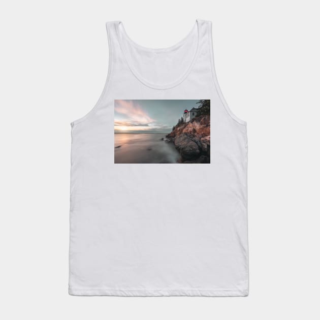 Bass Harbor Head Lighthouse Tank Top by jswolfphoto